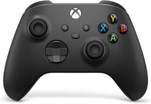 Control inalámbrico Xbox Carbon Black, vista frontal