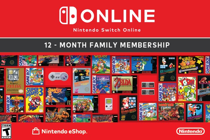 Nintendo Switch Online familiar · 12 meses · Estados Unidos · Código digital
