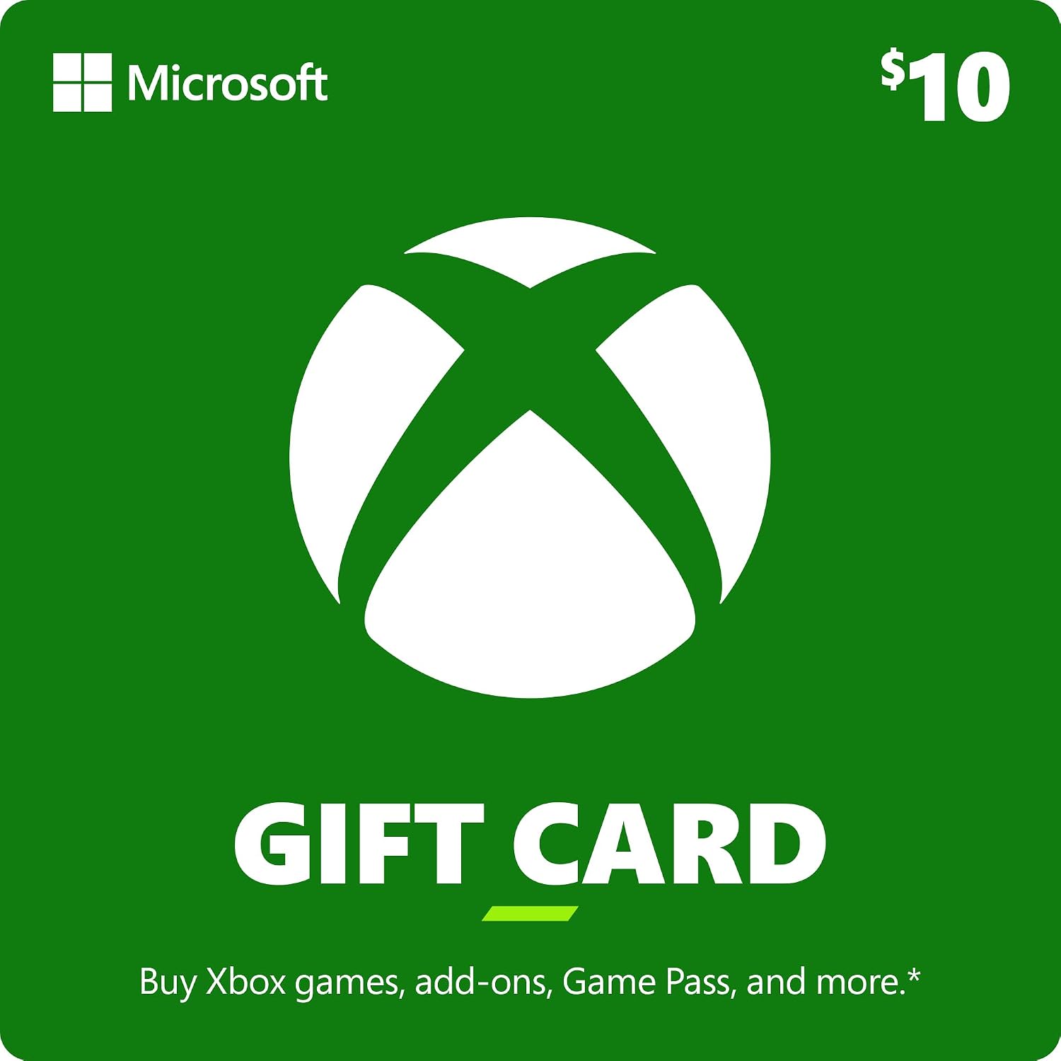 Xbox Gift Card $10 USD · Estados Unidos · Código digital