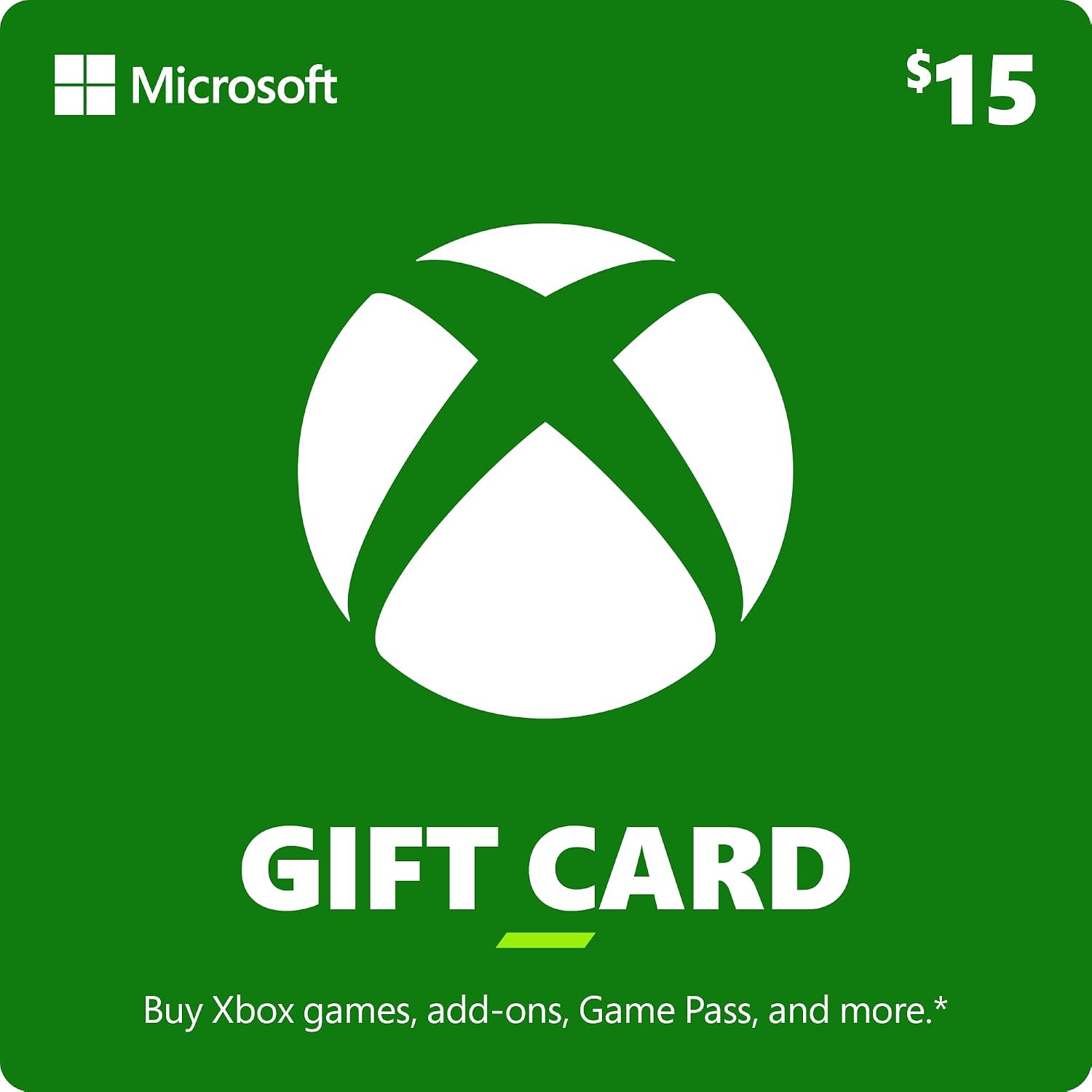 Xbox Gift Card $15 USD · Estados Unidos · Código digital