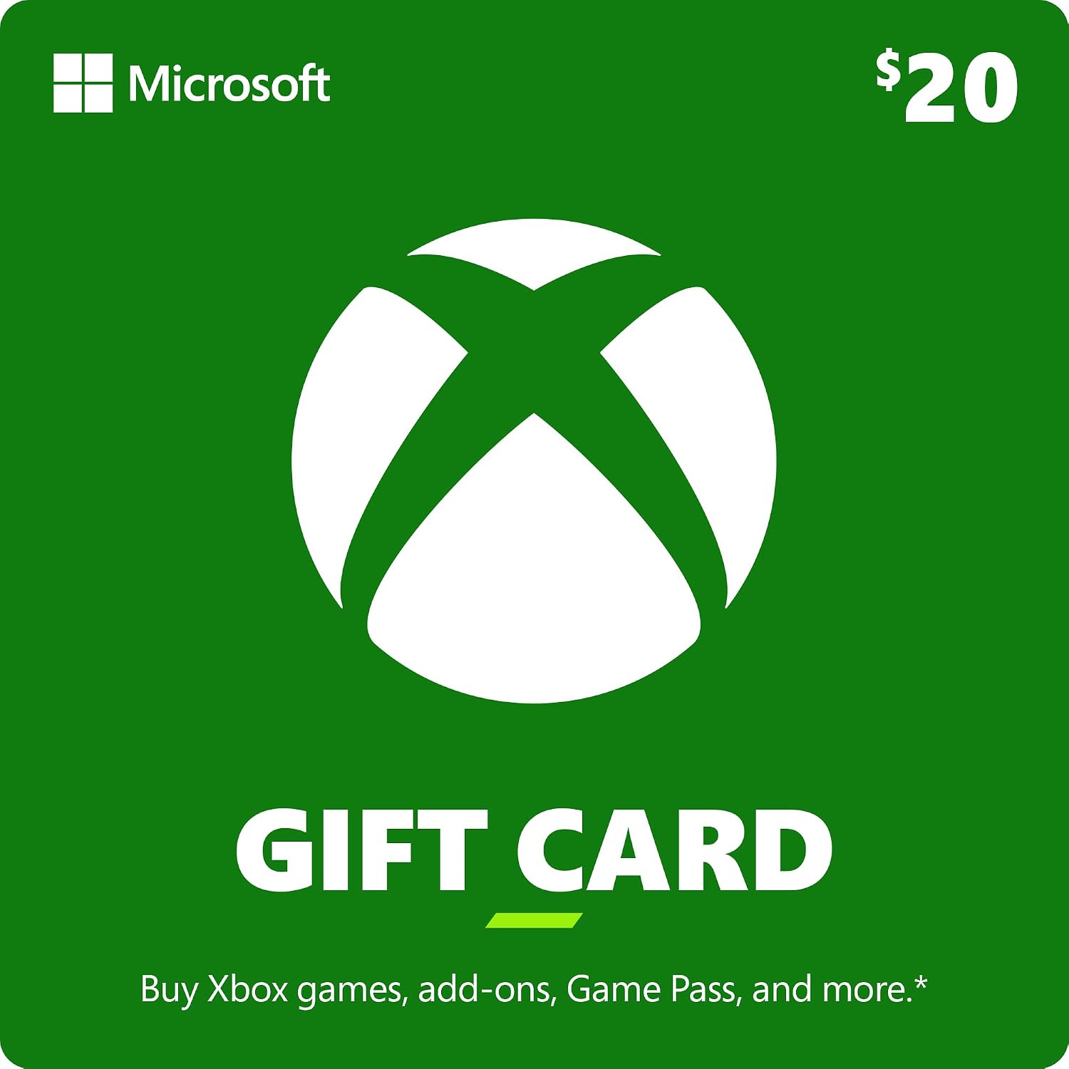 Xbox Gift Card $20 USD · Estados Unidos · Código digital