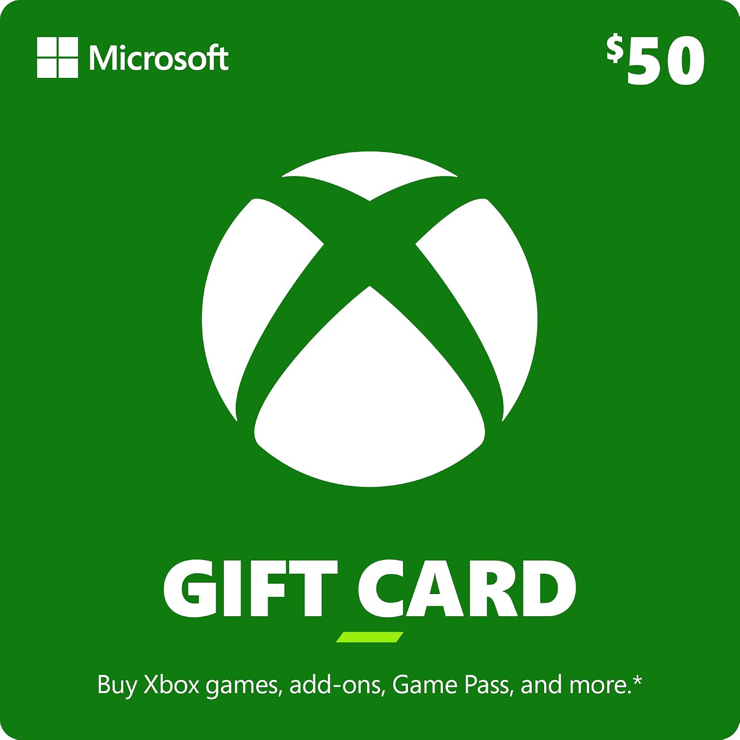 Xbox Gift Card $50 USD · Estados Unidos · Código digital